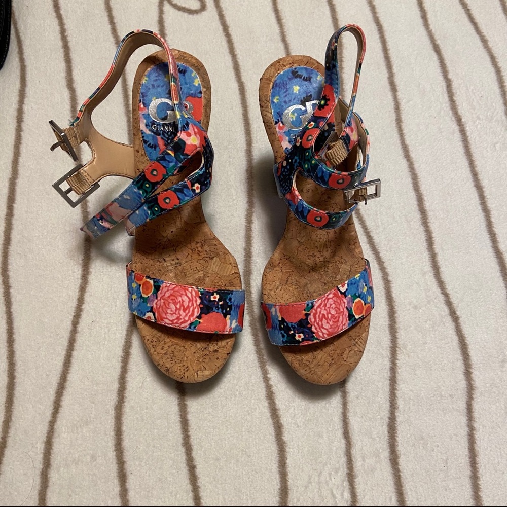 Gianni Bini Floral Block Heels